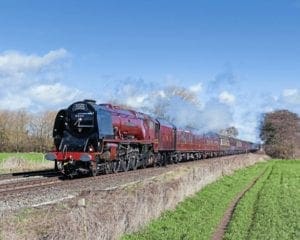 6233 'Duchess of Sutherland' passes East Goscote