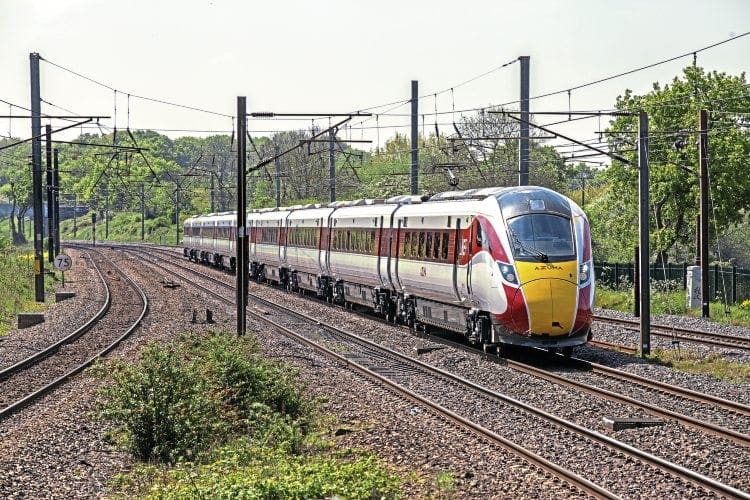 London Kings Cross to Leeds passing Brookmans Park with the forst revenue earning servoce for an LNER Azuma.