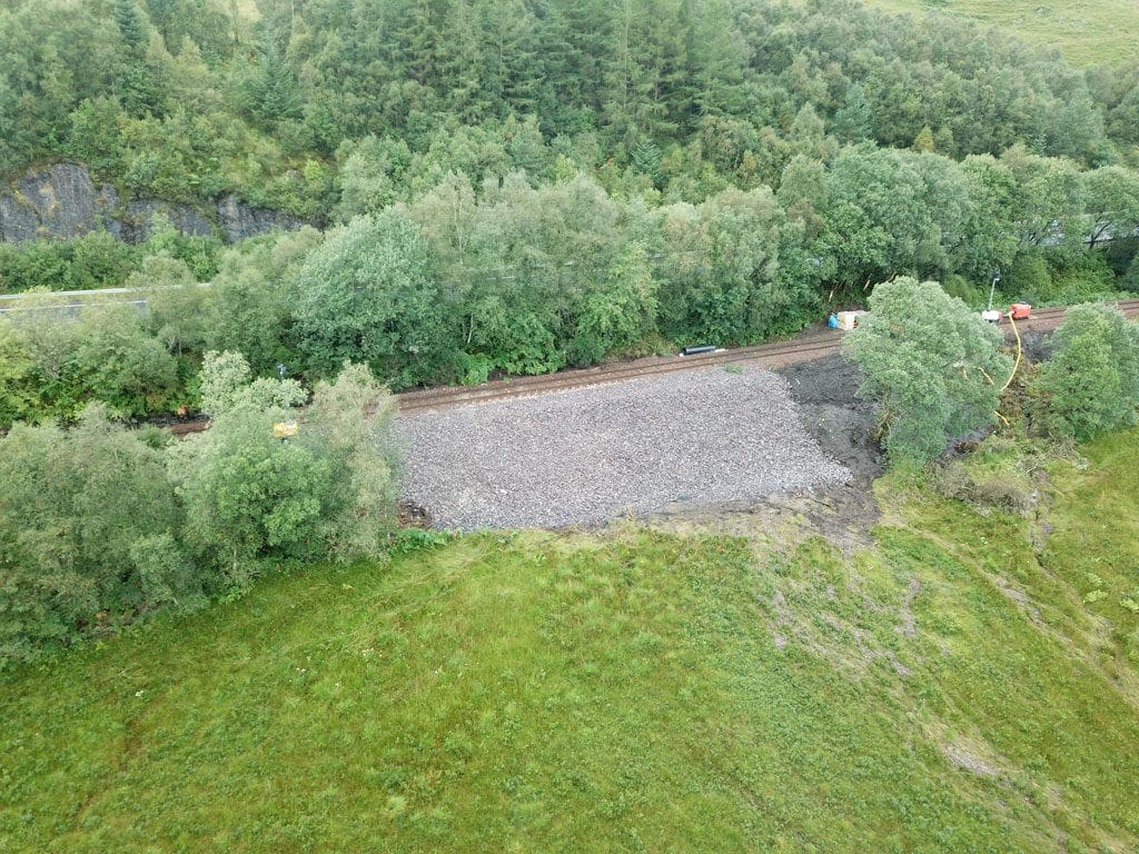 West Highland Line re-opens after flooding. Photo: Network Rail