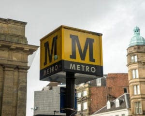 Metro sign post
