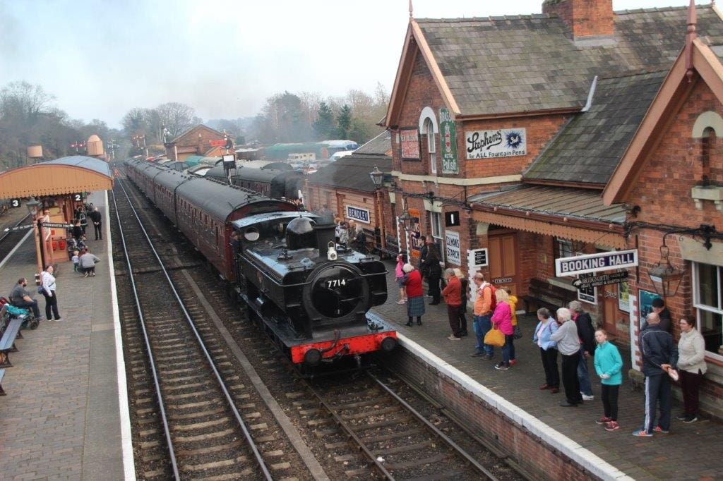 The Seven Valley Railway is among the heritage railways which have ceased operations until further notice. GWR 0-6-0PT No. 7714 is seen arriving at Bewdley station. GARETH EVANS