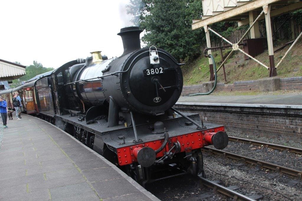 Llangollen Railway - GWR 2-8-0 No. 3802 is seen at Llangollen station. GARETH EVANS