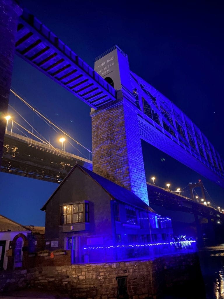 Some of the best known railway landmarks across the UK were lit up in blue to show support for NHS and key workers during the coronavirus pandemic.