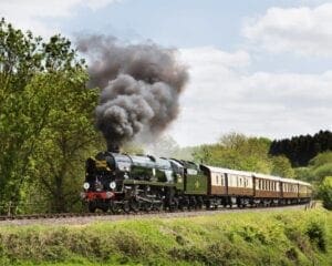 Popular SR Bulleid Pacific No. 34027 Taw Valley is among the steam locomotives available to 'adopt'. SVR