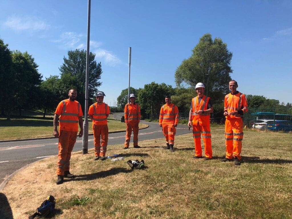 The Network Rail and contractors from EA Formby who finally found Rover.