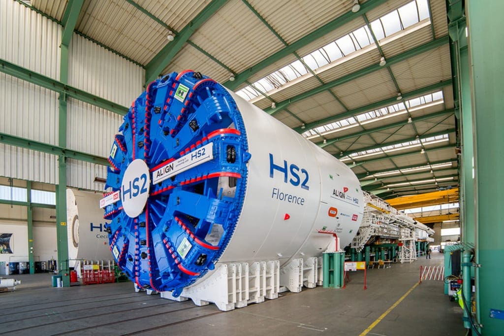 Another angle of the HS2 Tunnel Boring Machines