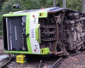 Tram which derailed in Croydon in 2016