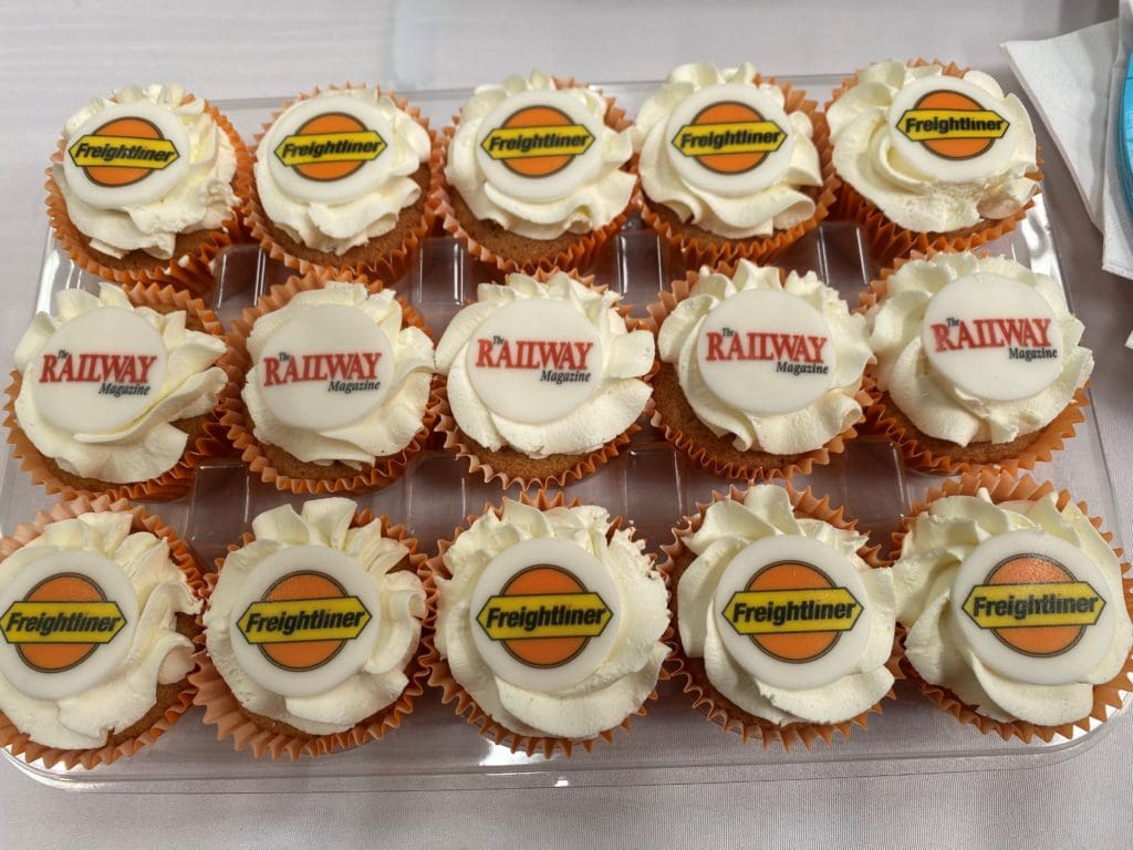 The Railway Magazine and Freightliner cupcakes.