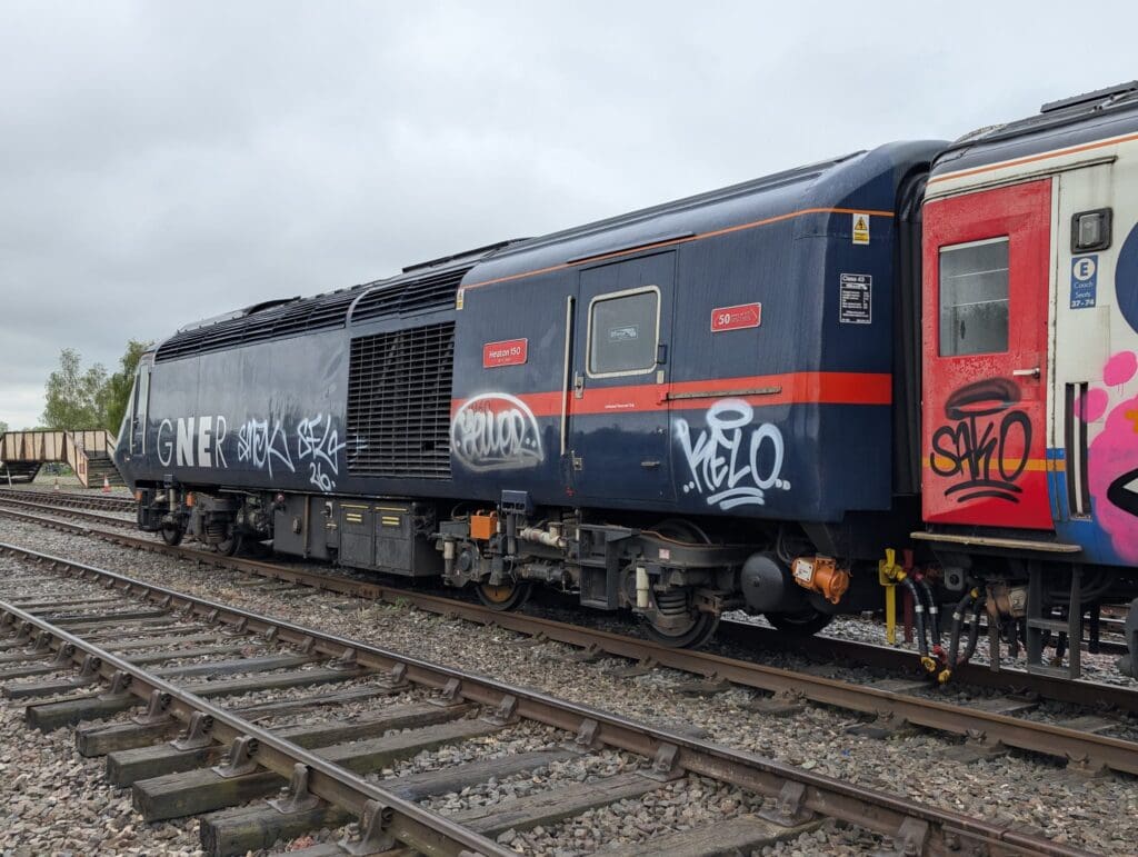 Vandalised train