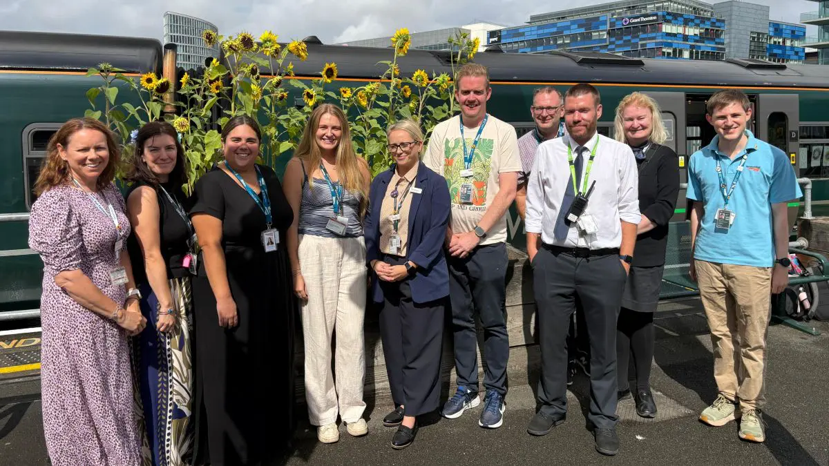 Special ‘Sunflower Train' marks reopening of Severn Beach line after engineering work
