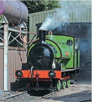 Middleton Railway’s Hunslet 0-6-0ST Brookes No. 1 stands on shed at Moor Road on August 28 resplendent in its new lined livery.