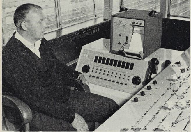 Servograph recorder and control unit in Tollerton Signalbox
